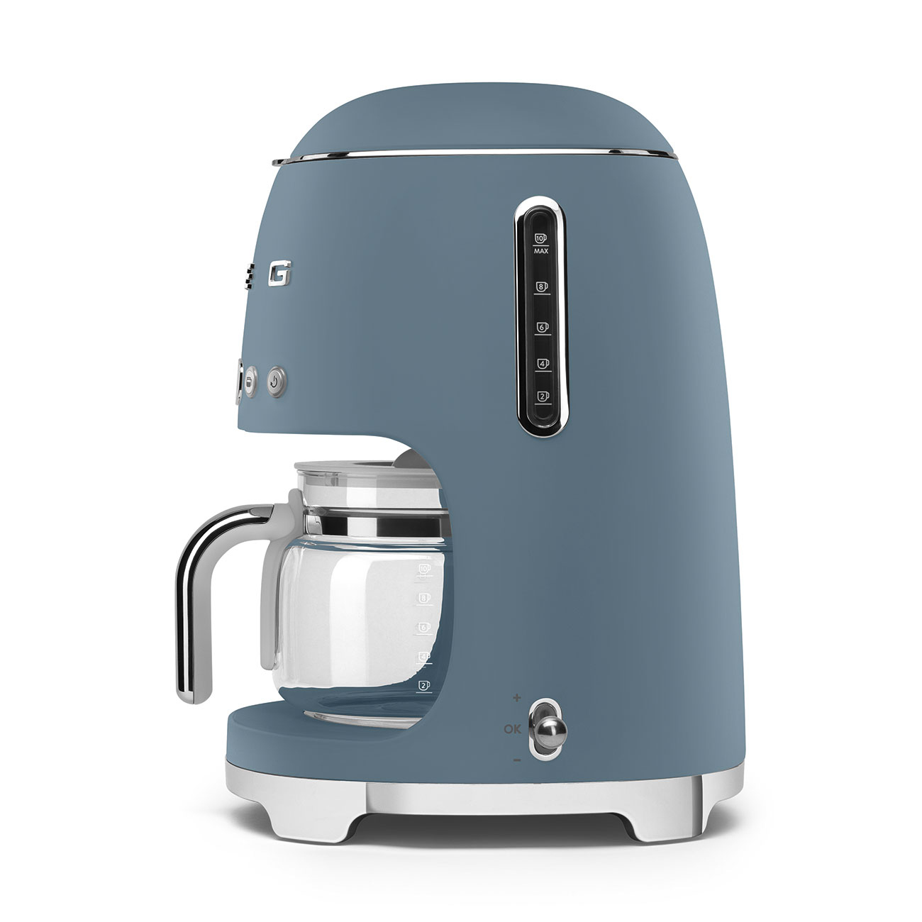 Smeg cafetiere Storm Blue Mat DCF02SBMEU