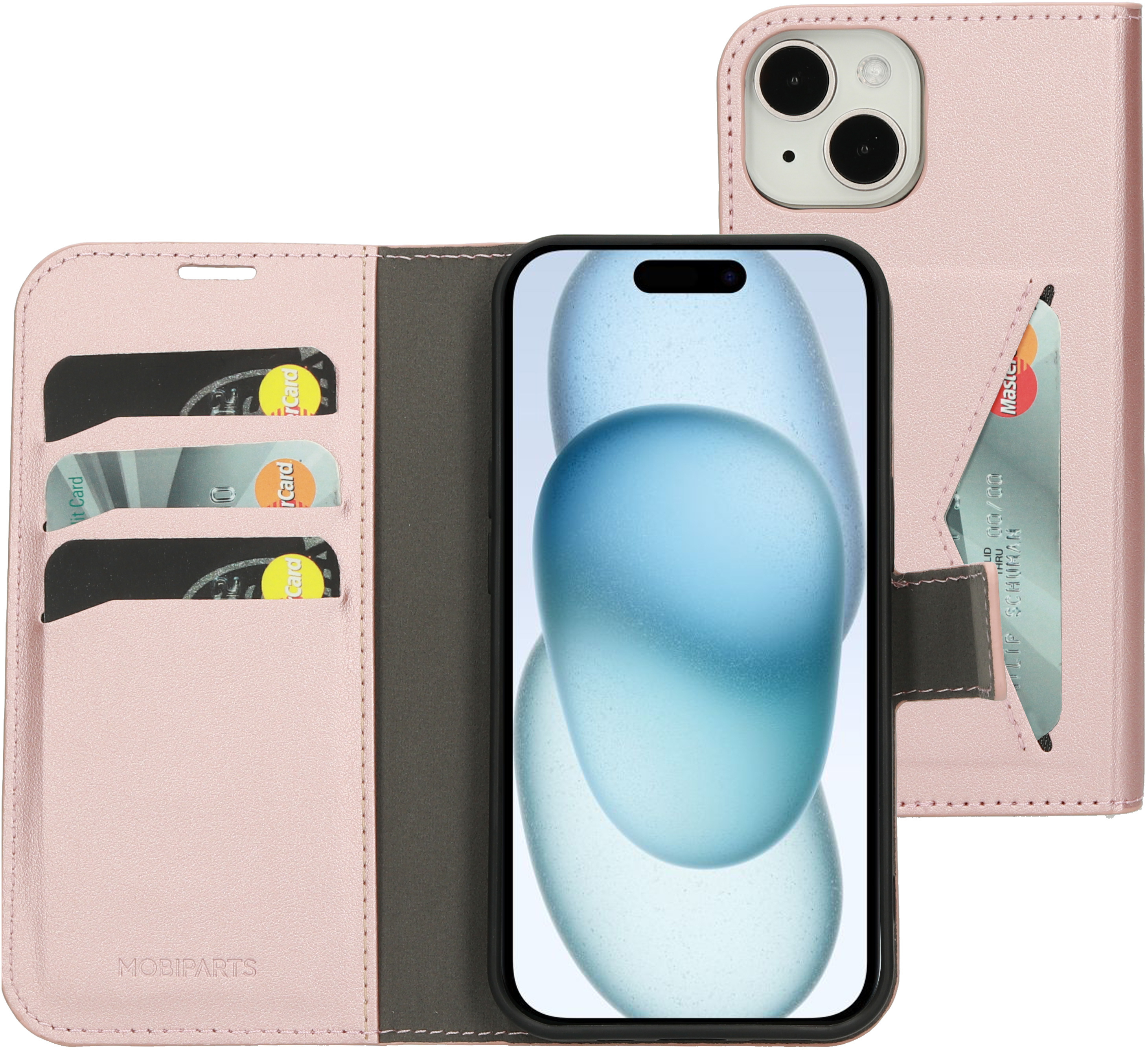 Mobiparts Classic Wallet coque de protection pour téléphones portables 15,5 cm (6.1") Étui avec portefeuille Rose