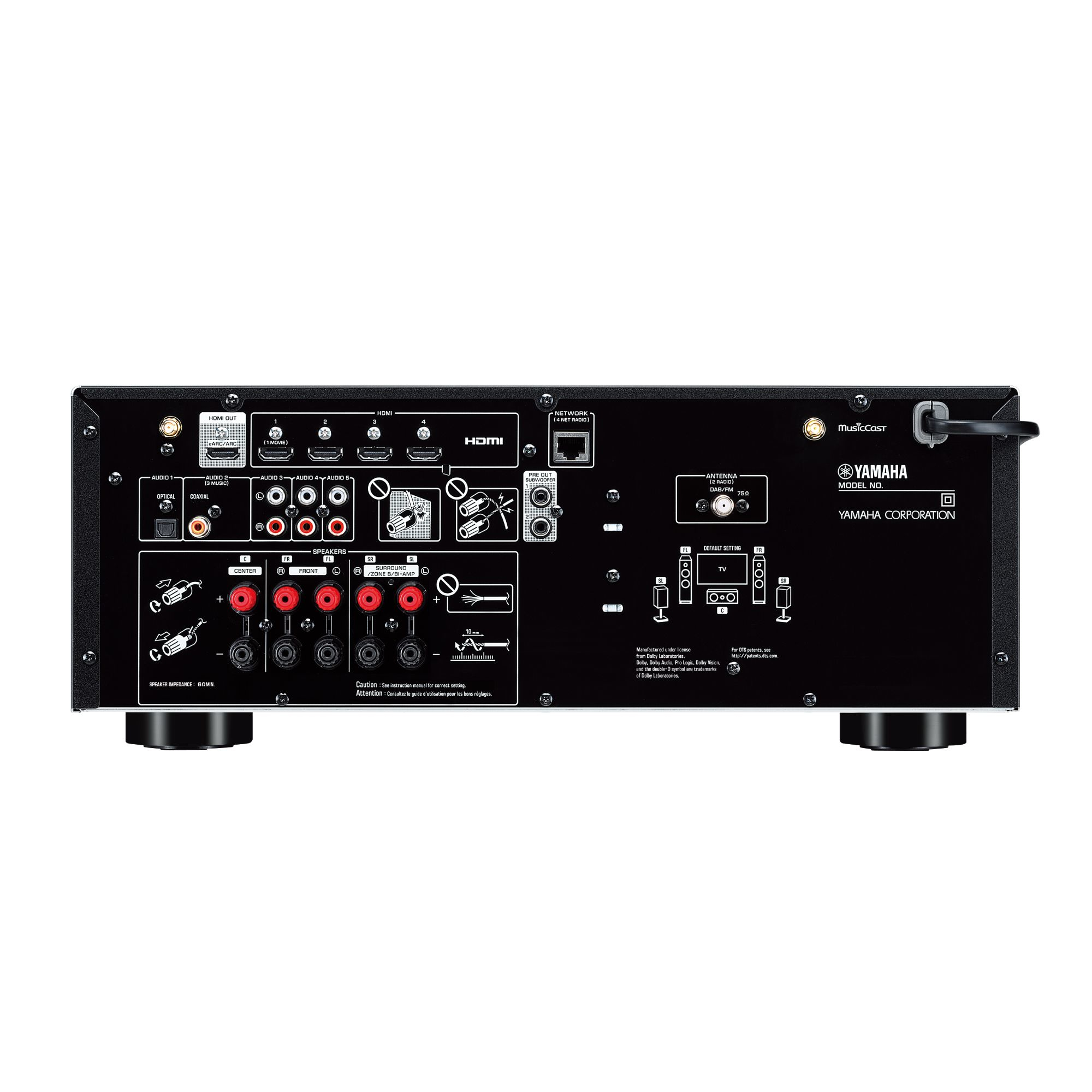 Yamaha av-receiver rx-v4a black