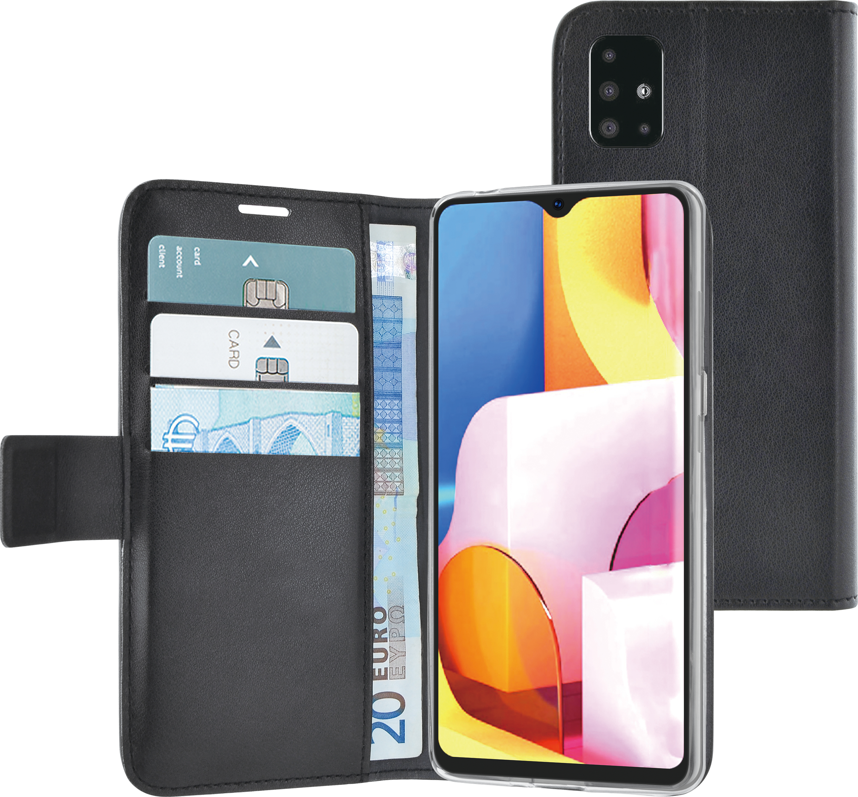 Azuri walletcase - zwart - Sam A71