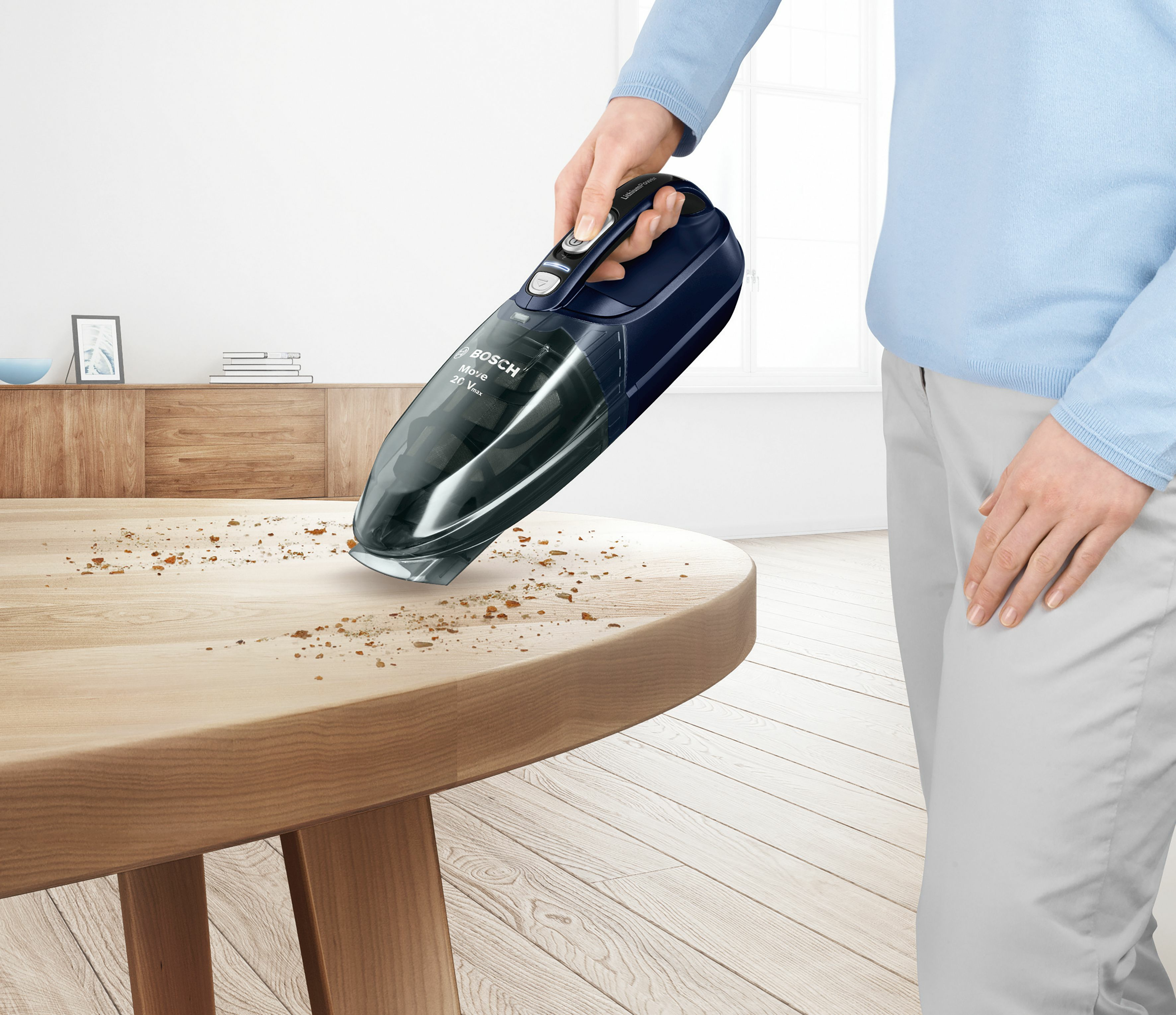 Bosch BHN20L aspirateur de table Noir, Bleu