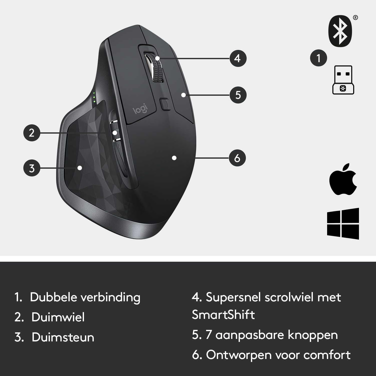 Draadloze Muis Logitech MX Master 2S