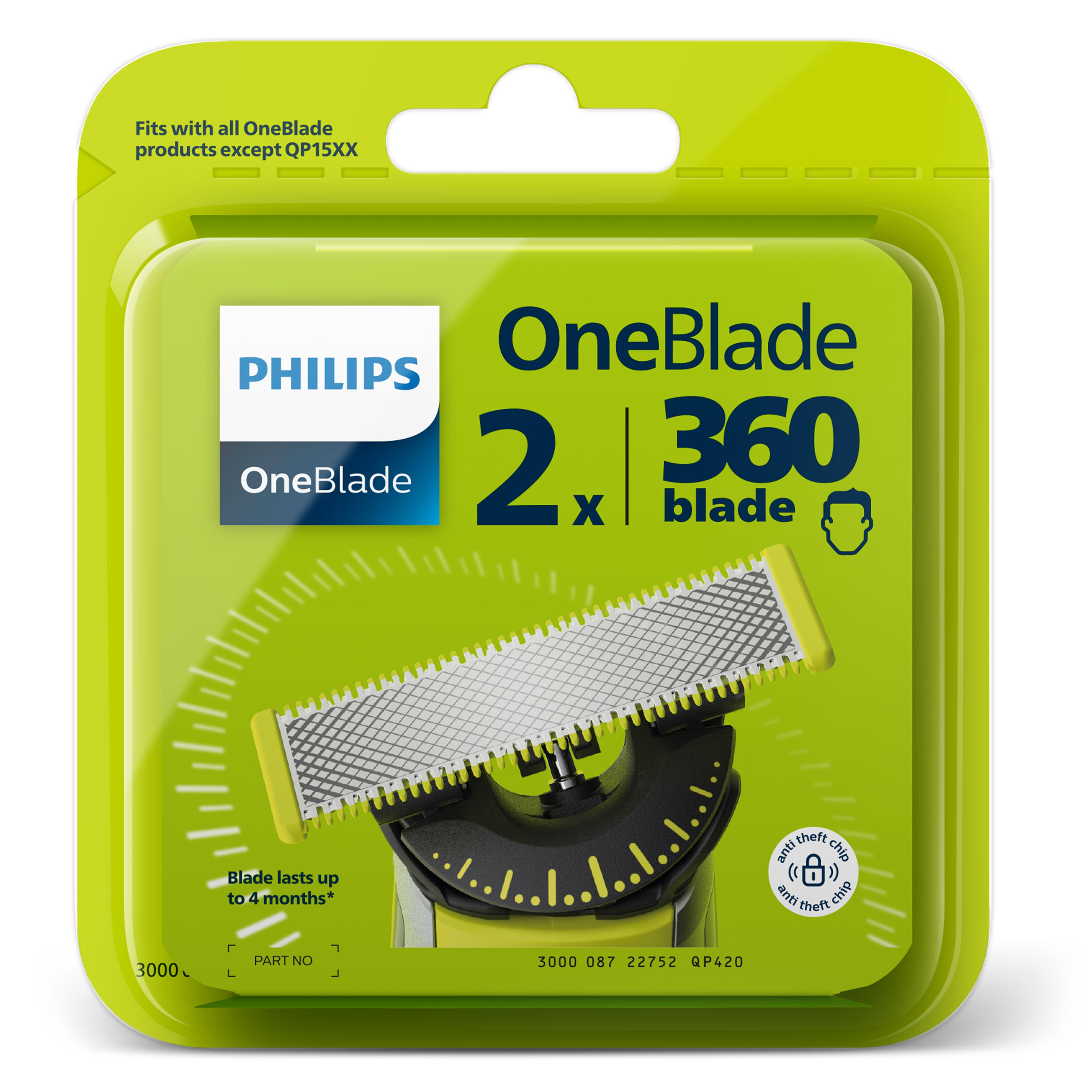 Philips Norelco OneBlade OneBlade QP420/50 Lame de rechange 360