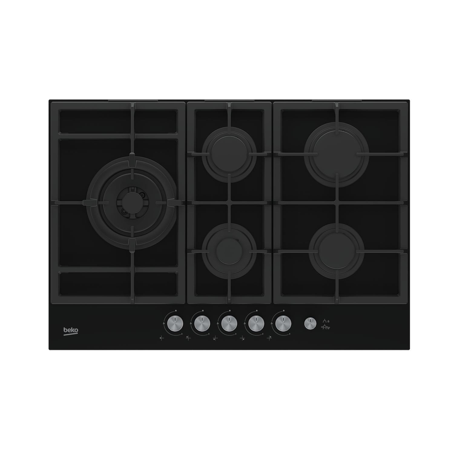 Beko HILL 75235 S kookplaat Zwart Ingebouwd 75 cm Gaskookplaat 5 zone(s)