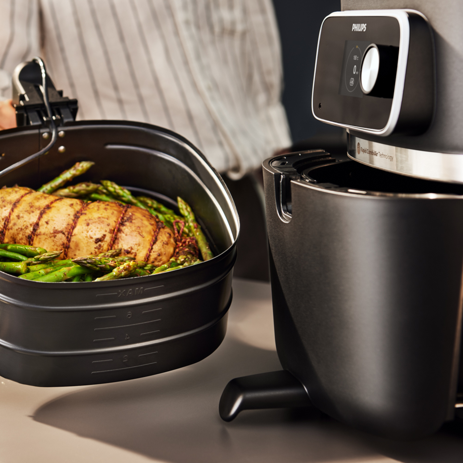 Heteluchtfriteuse PHILIPS HD9880/90 Airfryer Combi XXL