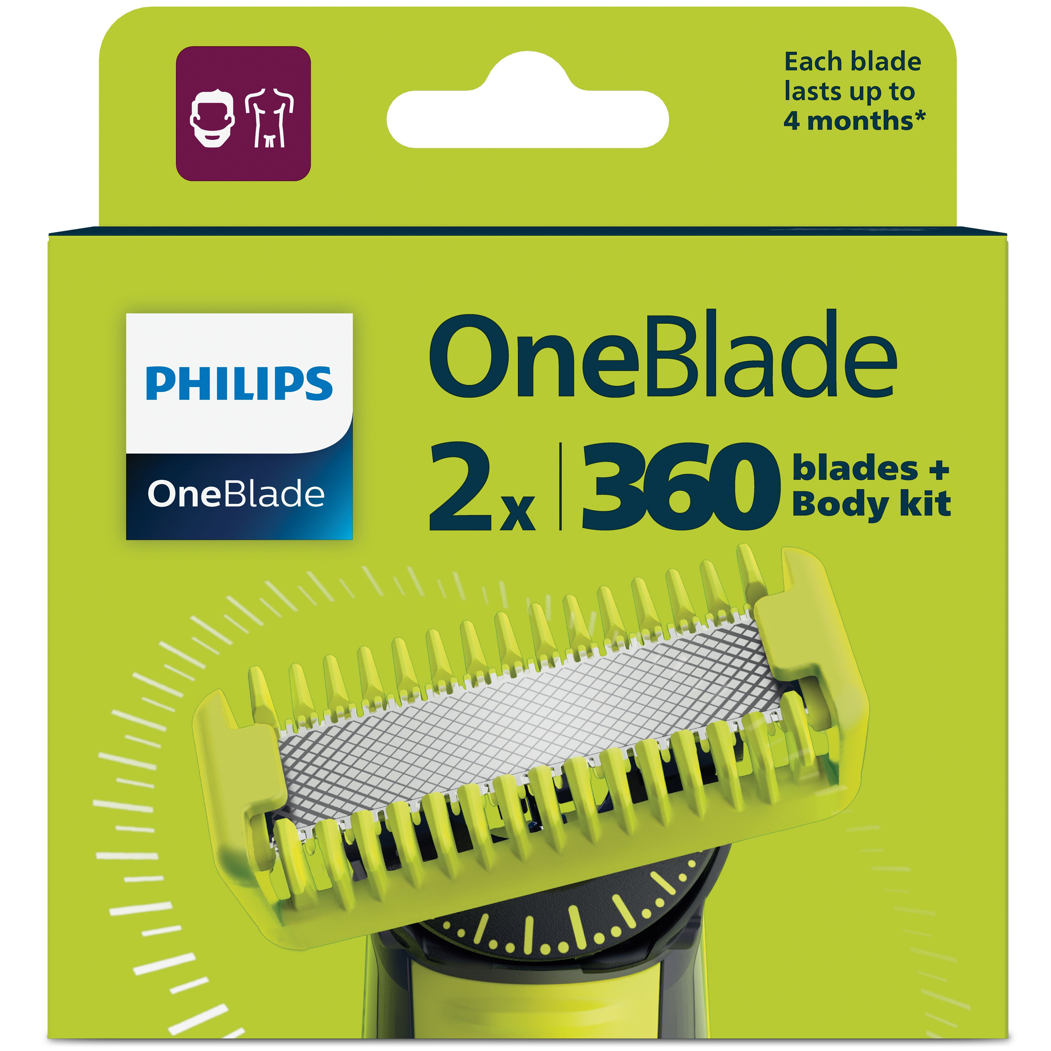 Philips Norelco OneBlade OneBlade QP624/50 Lames de rechange