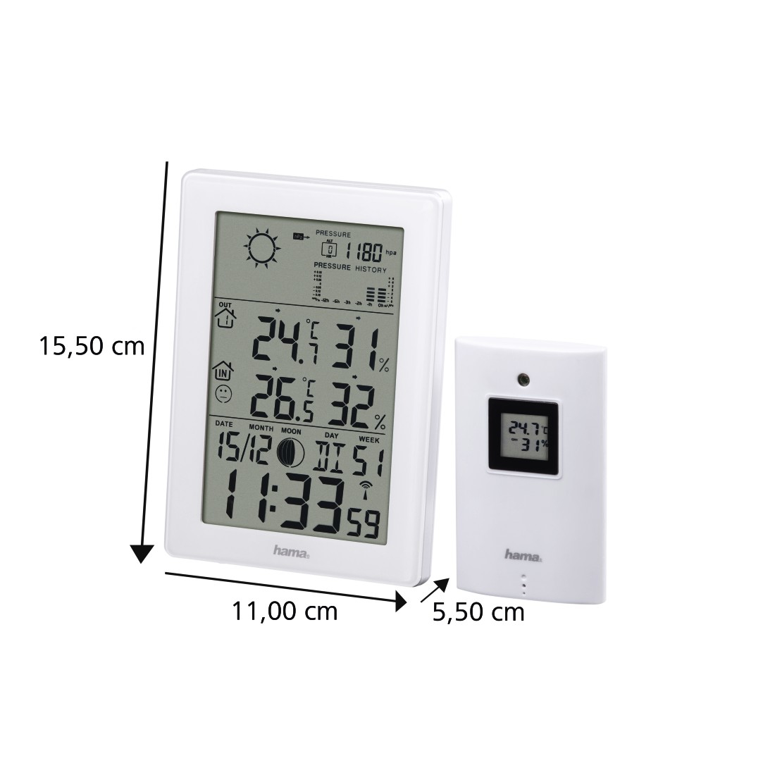 Weerstation HAMA 186307 EWS-3200 Wit