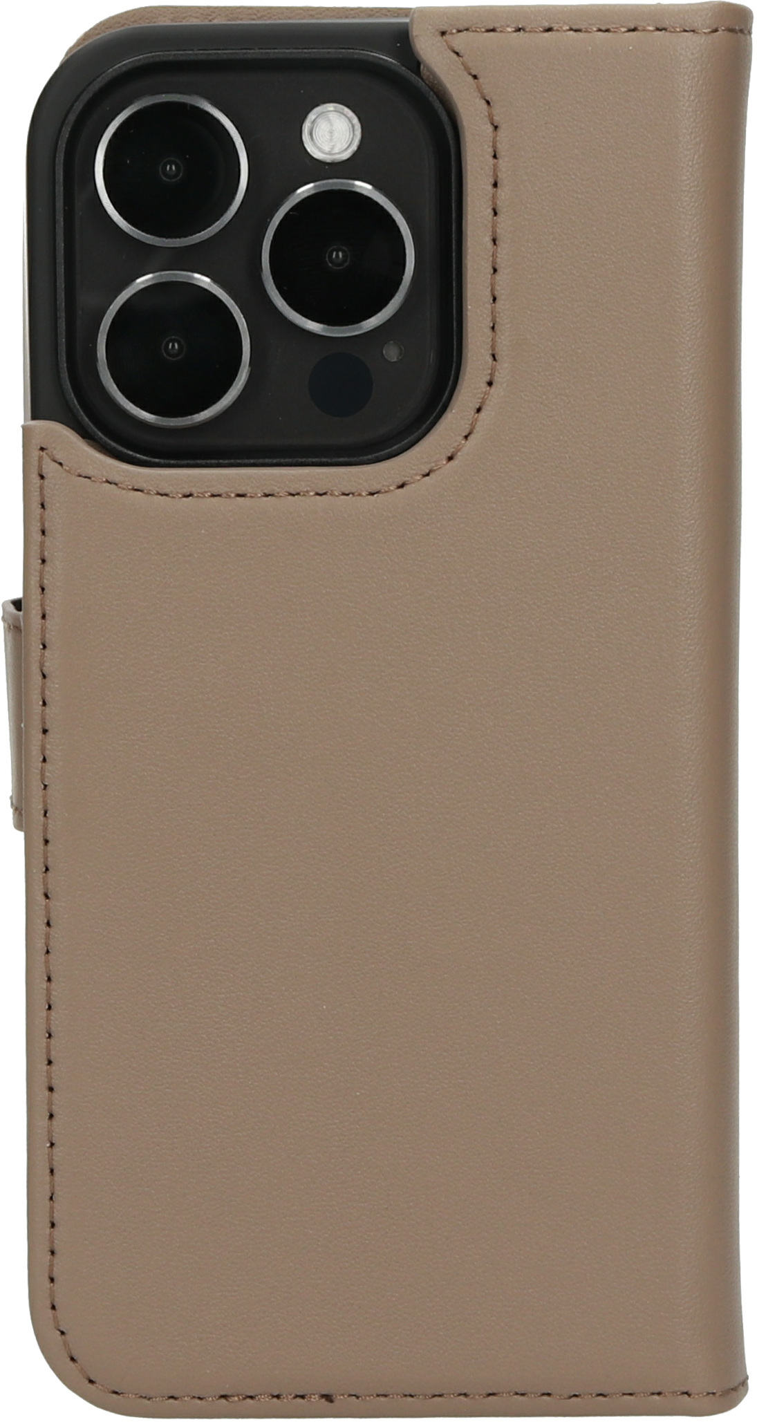 Mobiparts Leather 2 in1 Wallet Case iPhone 15 Pro Taupe