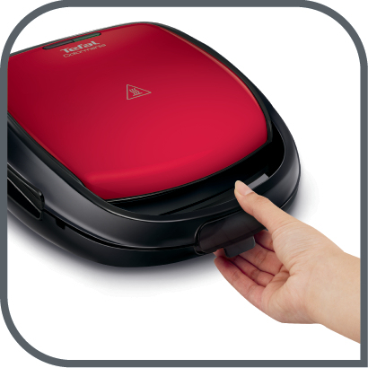 Wafel-/Croqueijzer TEFAL SW341512 Snack Time Colormania Rood