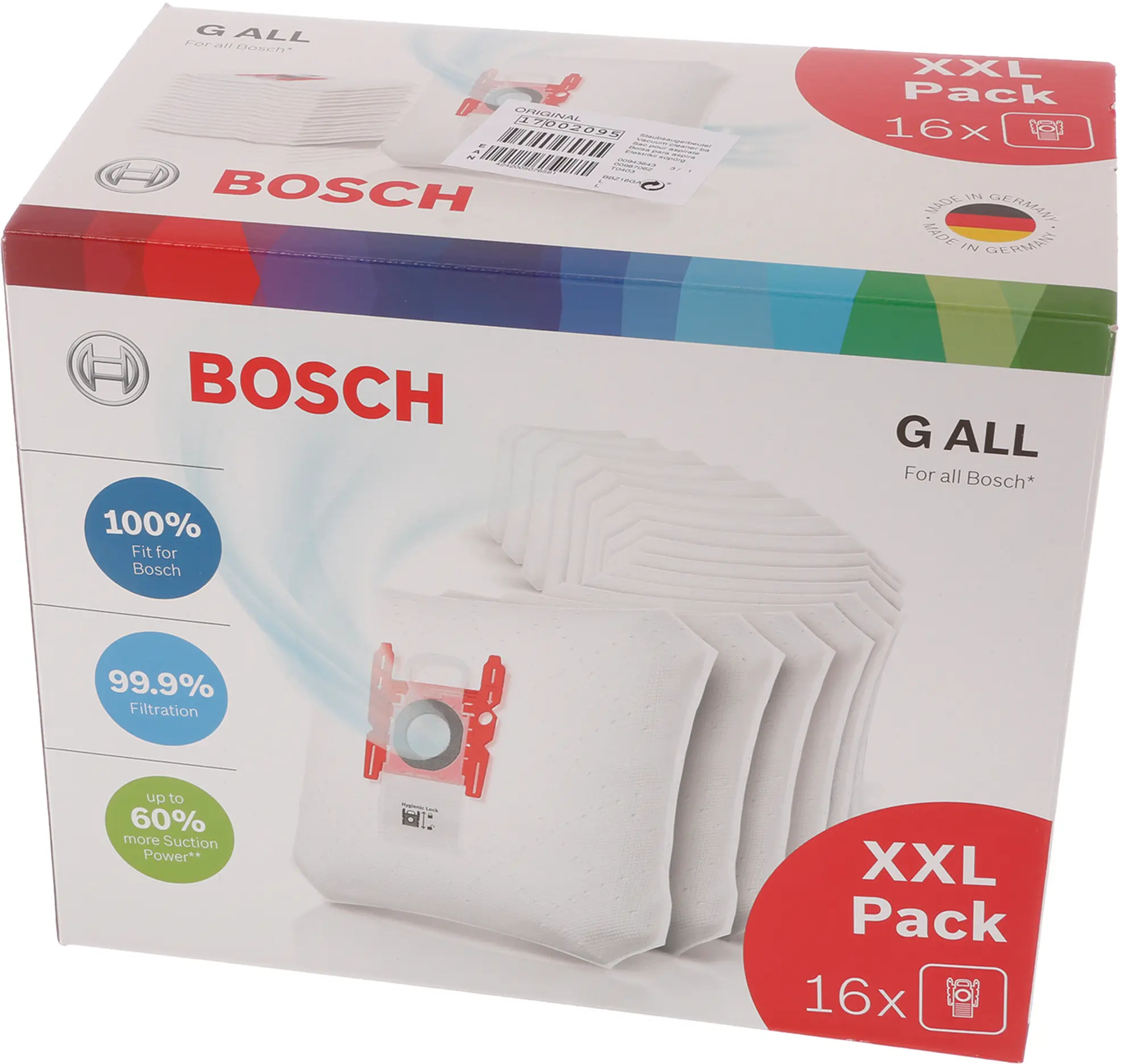 Bosch BBZ16GALL Accessoire et fourniture pour aspirateur Aspirateur réservoir cylindrique Sac à poussière