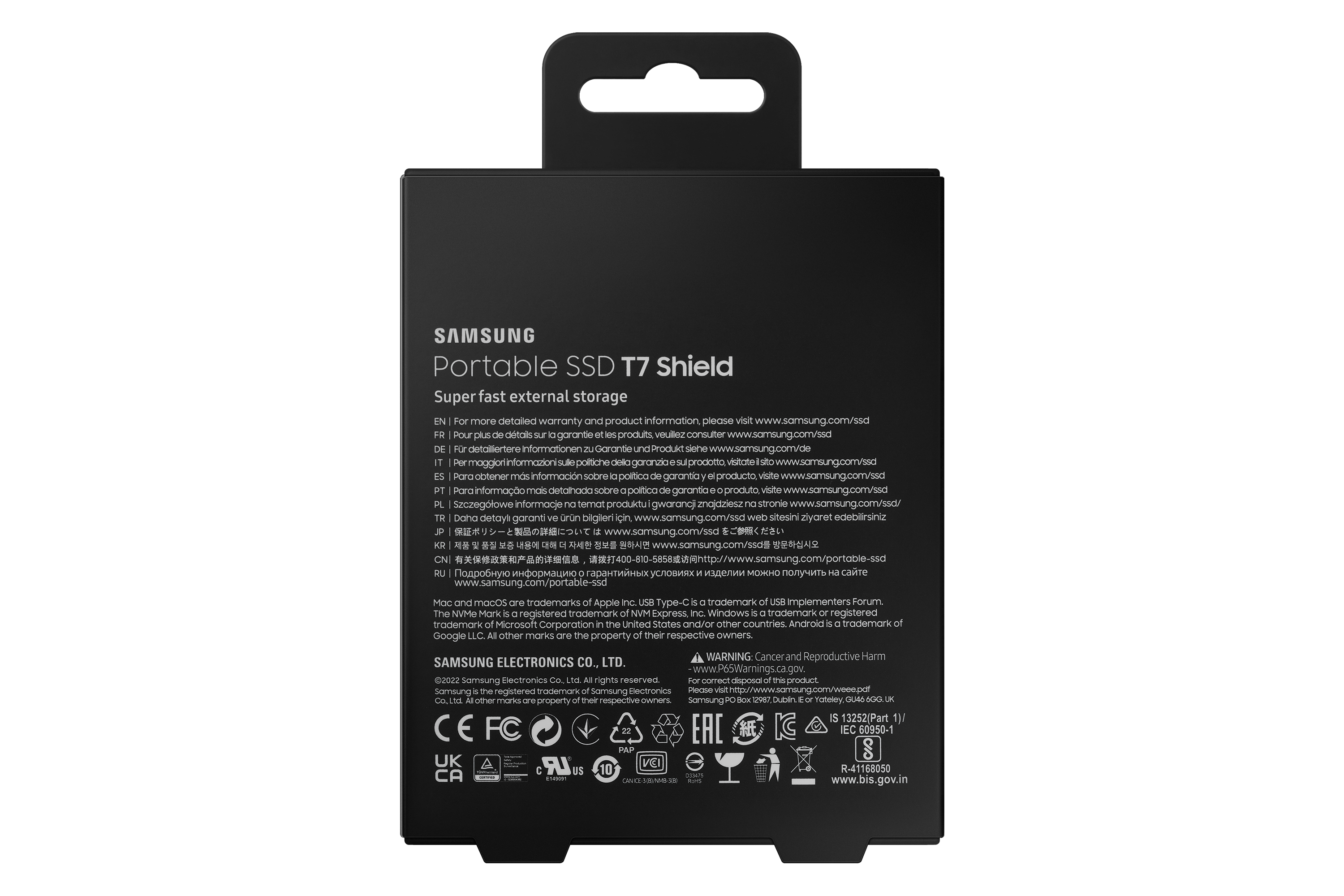 SSD Extern Samsung T7 Shield 2TB Black