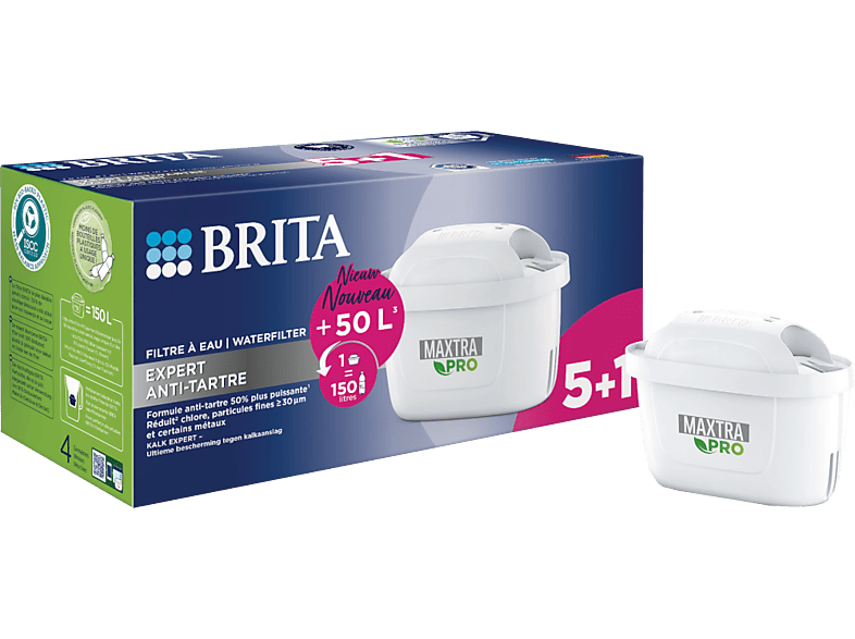 Filterpatronen BRITA 1050934 MaxtraPro / Kalk Expert / 5 + 1 GRATIS