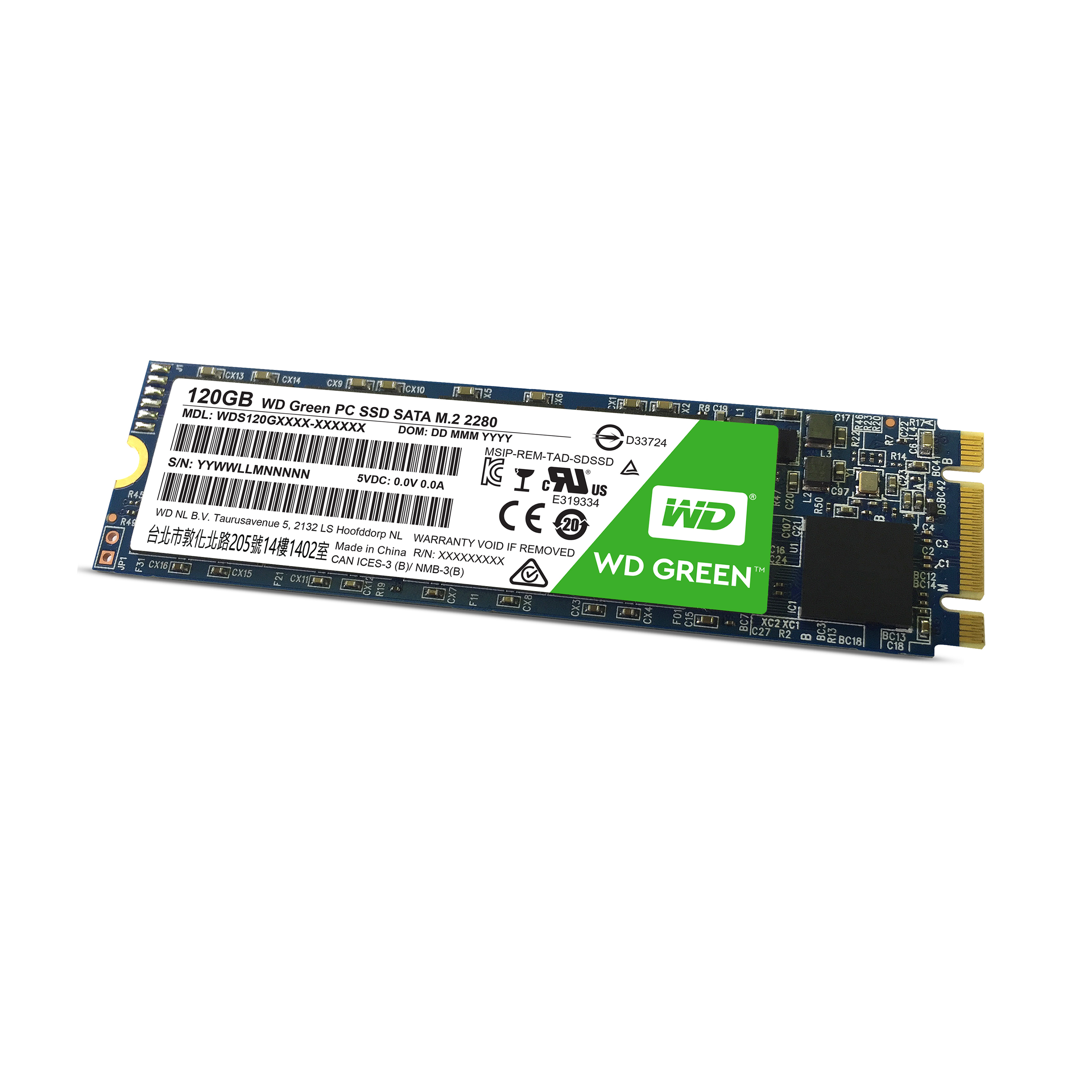 SSD Intern Western Digital SSD Green 120GB M.2 2280 SATA Gen