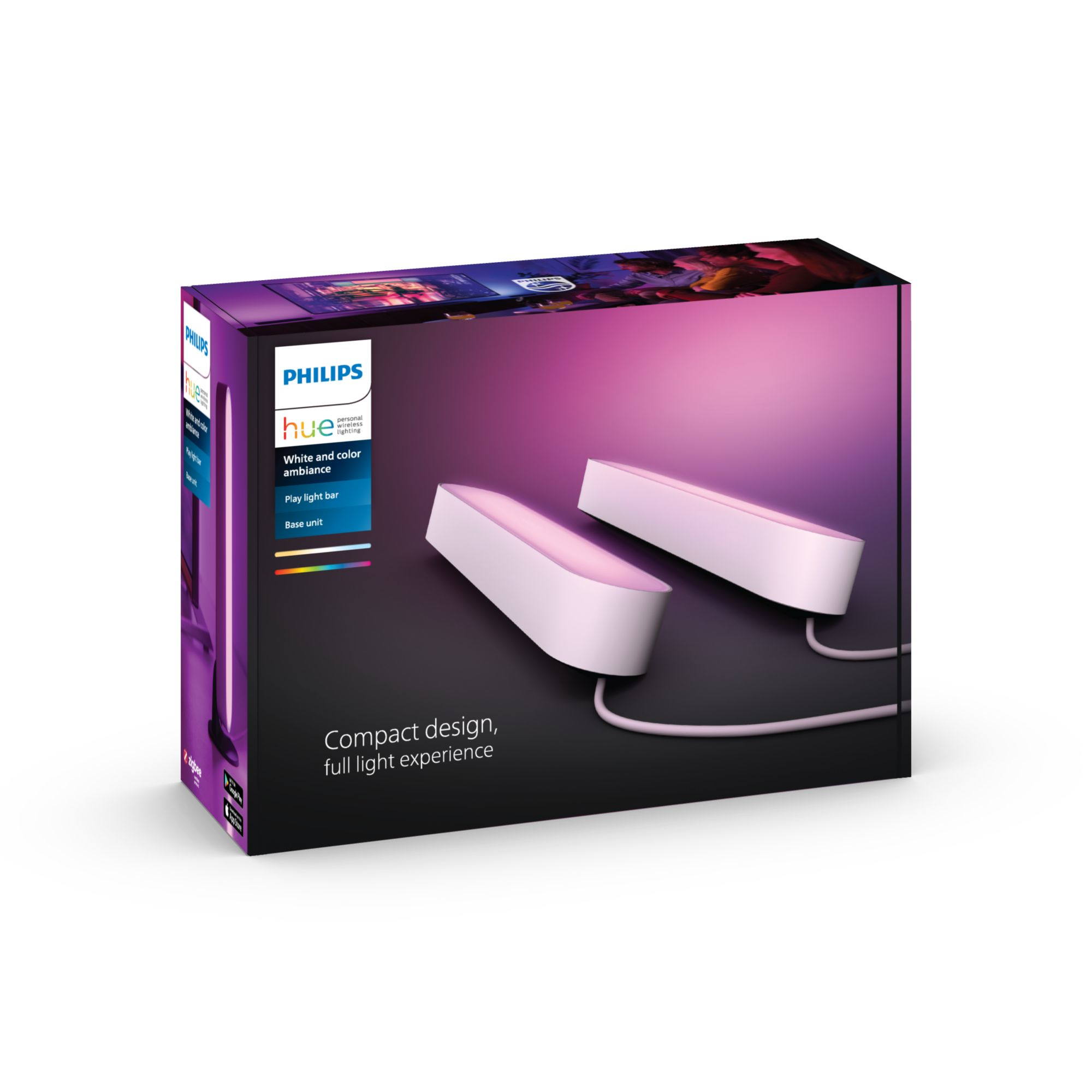 Tafellamp PHILIPS HUE Play White Color Ambiance Wit 2x