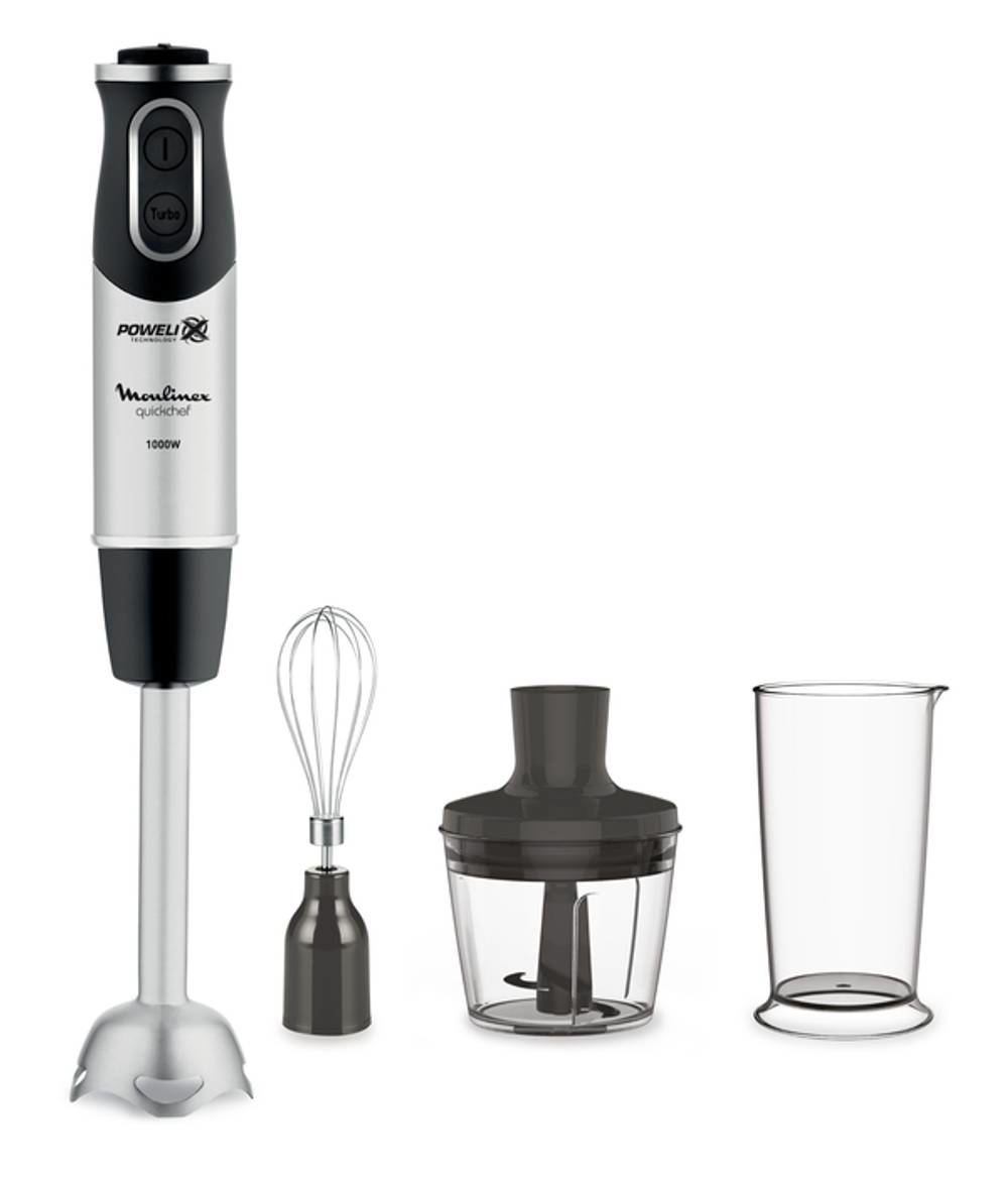 Moulinex PerfectMix+ DD6A5 blender Staafmixer 1000 W Zwart, Roestvrijstaal