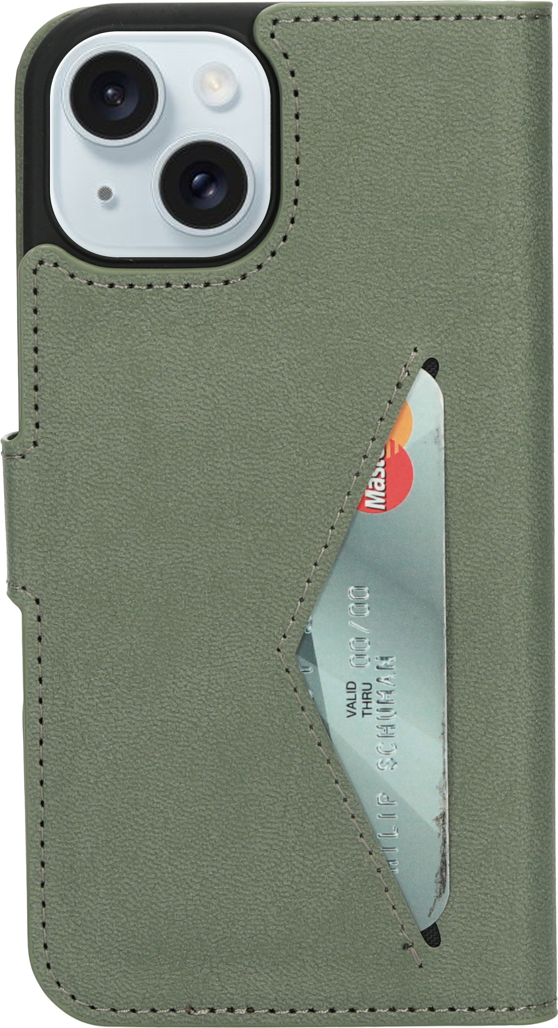 Mobiparts Classic Wallet coque de protection pour téléphones portables 15,5 cm (6.1") Étui avec portefeuille Vert