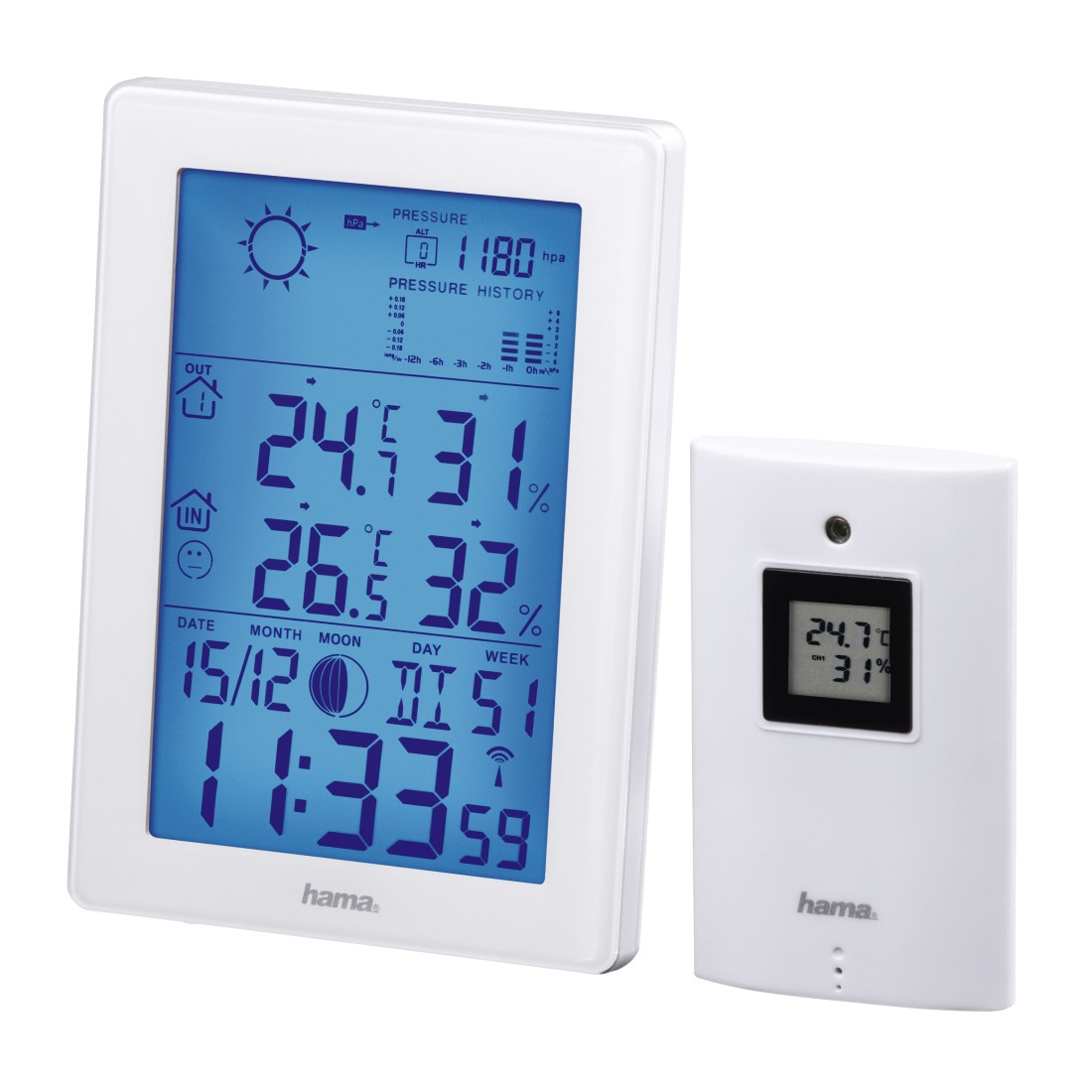 Weerstation HAMA 186307 EWS-3200 Wit