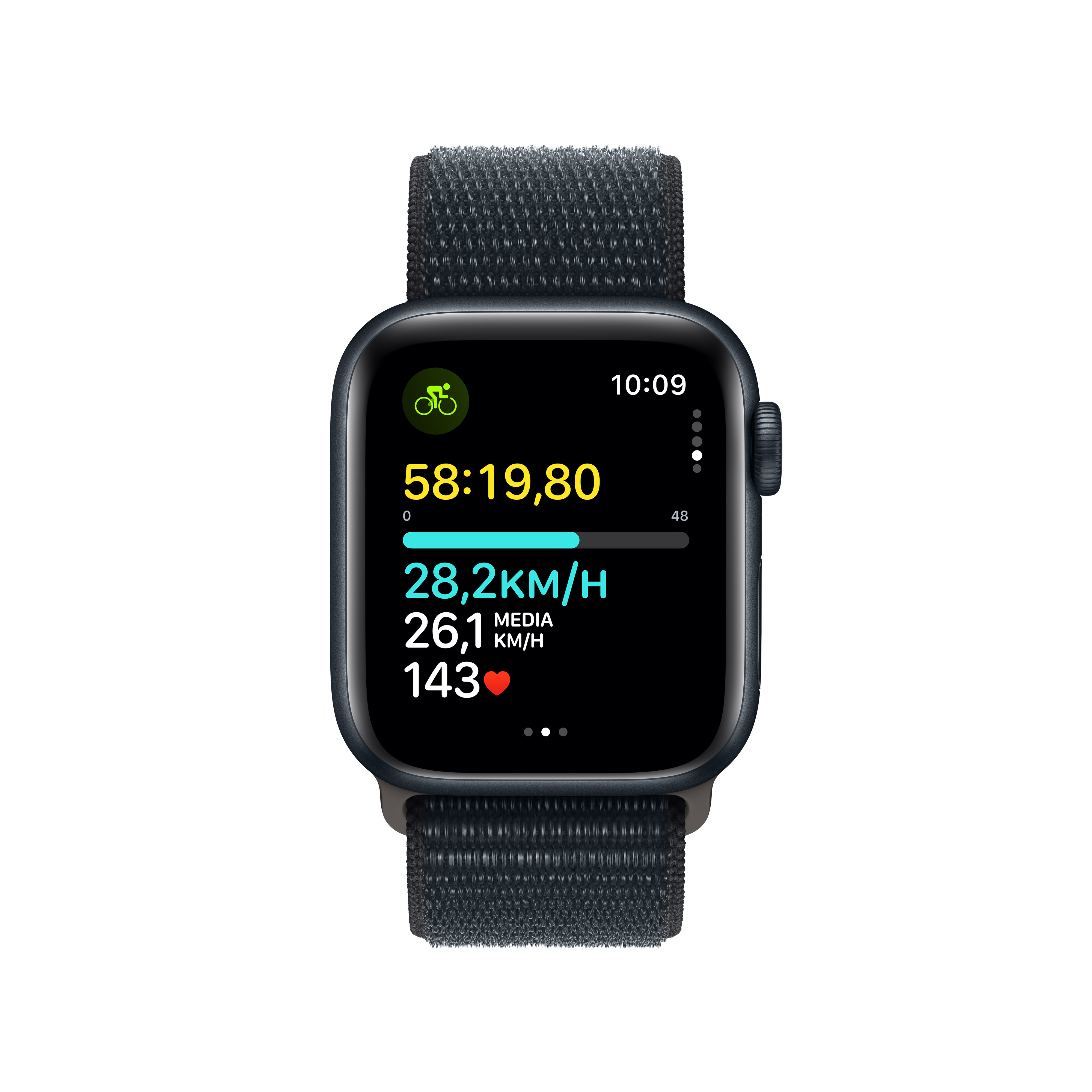 Apple Watch SE OLED 40 mm Numérique 324 x 394 pixels Écran tactile 4G Noir Wifi GPS (satellite)