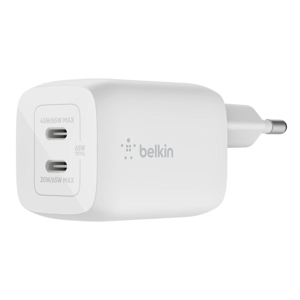 Belkin 65W USB-C Charger GaN PD PPS Wit